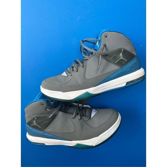 Nike Jordan Air Incline Flight Shoes Basketball Grey Blue White Size 13 - Picture 2 of 6
